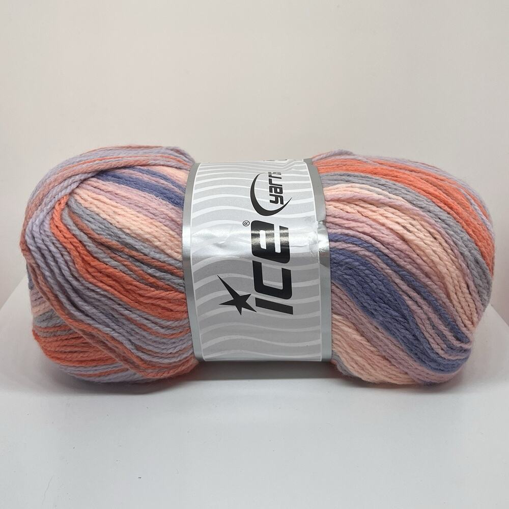 ICE Yarns Magic Light Yarn, Lilac Orchid Salmon Gray